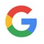 a colorful google logo on a black background