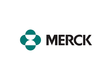 the merck logo is on a white background