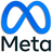 a blue infinity symbol with the word meta below it on a white background.