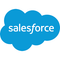 a blue cloud with the word salesforce on it